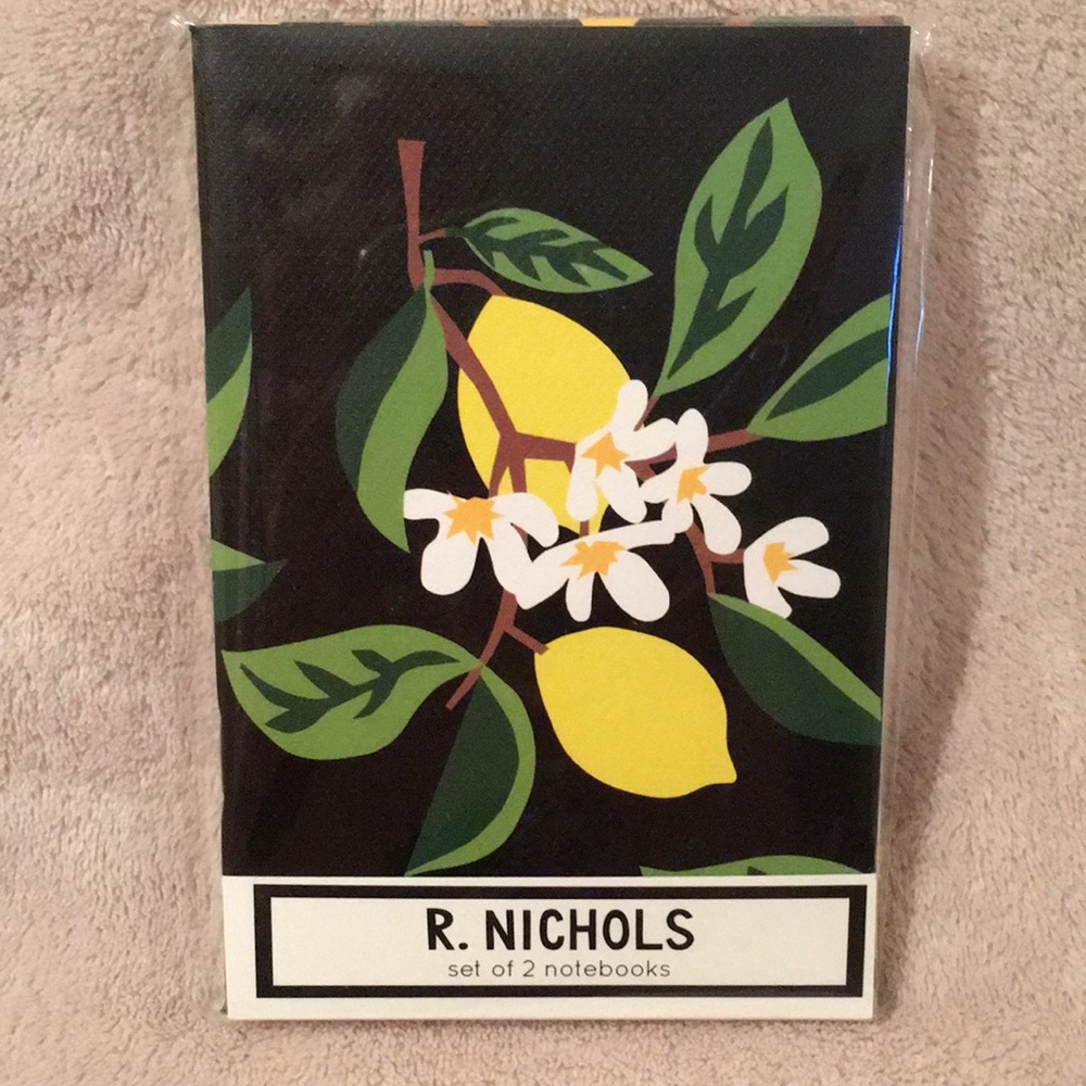 R Nichols Lemons Mini Notebook Set of two NWOT
